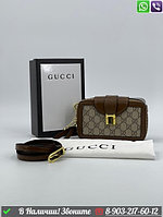 Клатч Gucci GG Supreme коричневый с логотипом