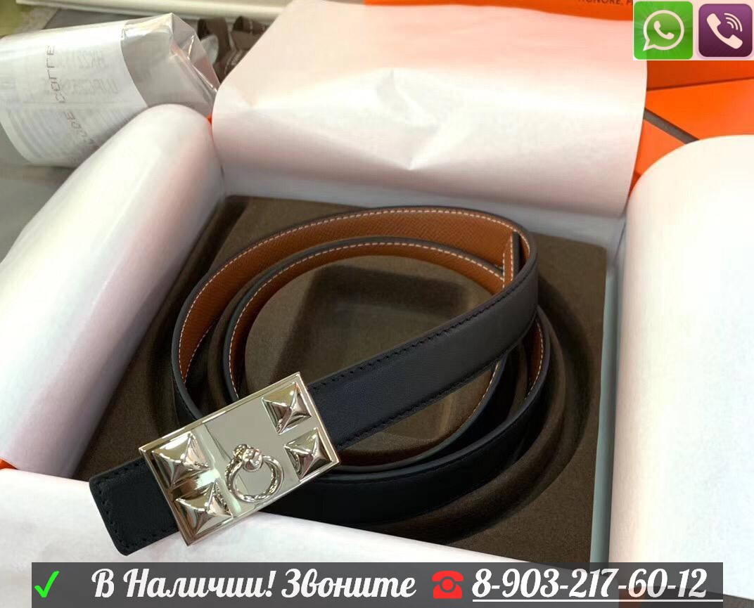 Ремень Hermès Collier de Chien коричневый Гермес - фото 7 - id-p99198586