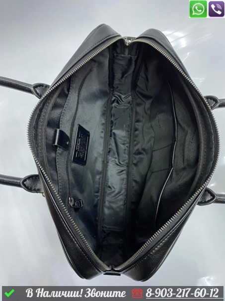 Портфель Coach кожаный Серый - фото 7 - id-p99212890