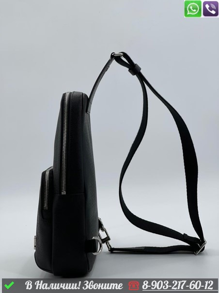 Мужская Сумка Louis Vuitton Avenue Sling черная - фото 3 - id-p99213870