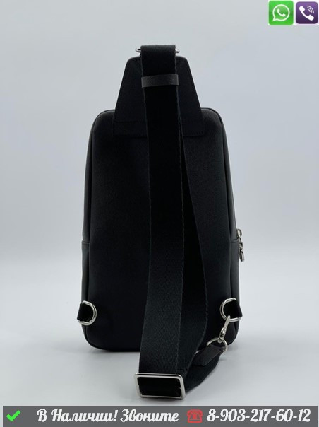 Мужская Сумка Louis Vuitton Avenue Sling черная - фото 4 - id-p99213870