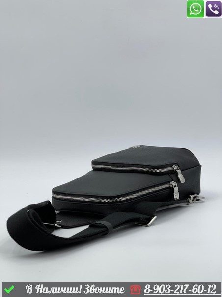 Мужская Сумка Louis Vuitton Avenue Sling черная - фото 5 - id-p99213870