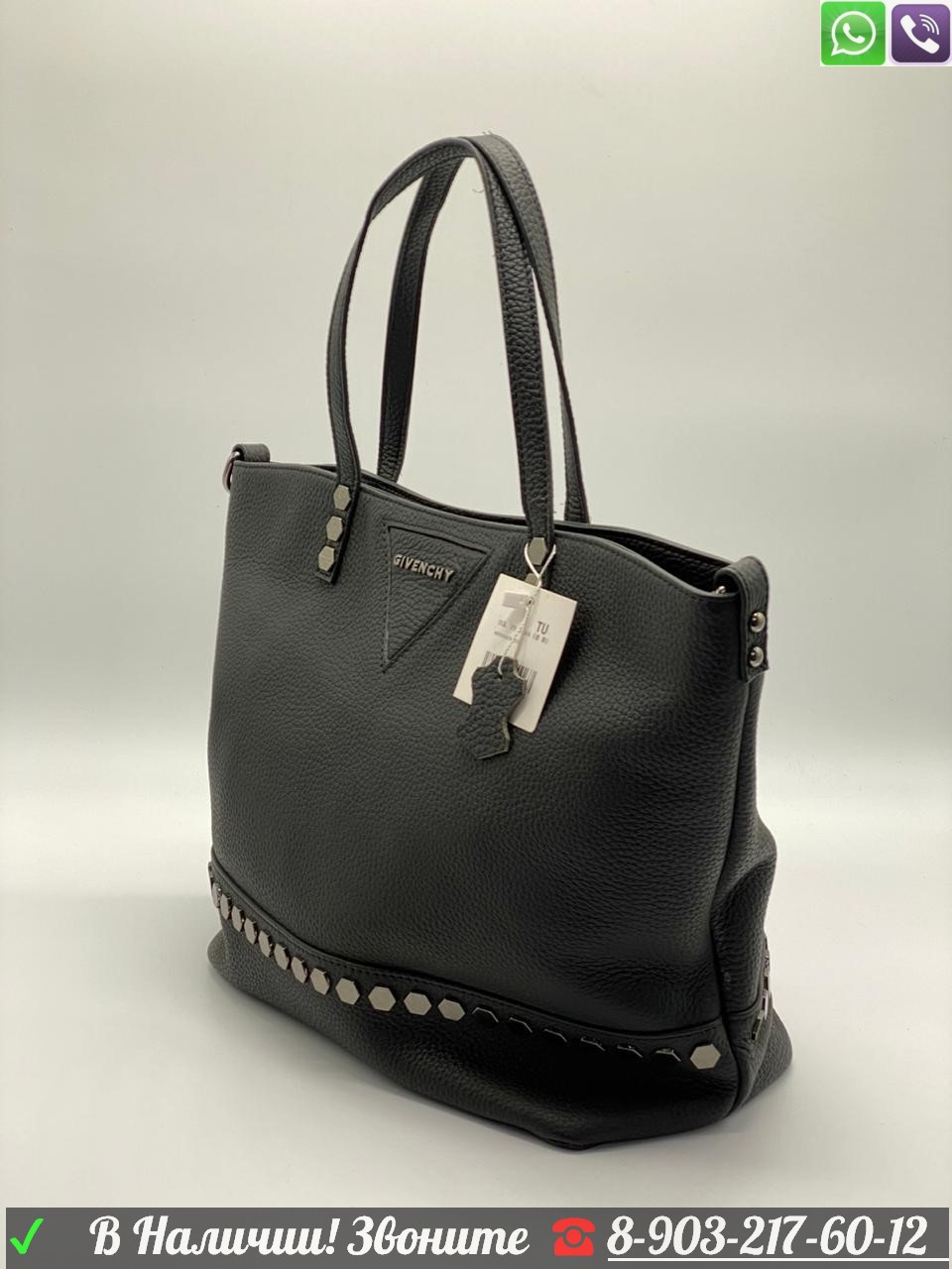 Сумка Givenchy hobo шоппер Живанши черная - фото 3 - id-p99199492