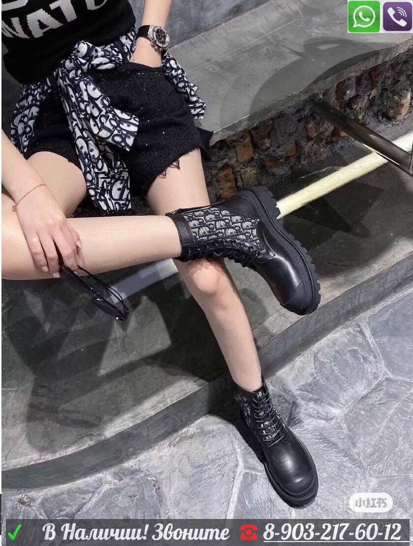 Ботинки Christian Dior высокие черные - фото 2 - id-p99209009