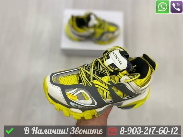 Кроссовки Balenciaga Track желтые - фото 3 - id-p99214863