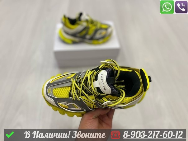 Кроссовки Balenciaga Track желтые - фото 5 - id-p99214863