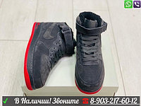 Зимние кроссовки Nike Air Jordan 1 Mid серые