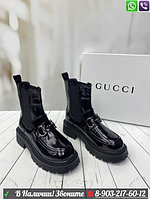 Ботинки Gucci Horsebit черные