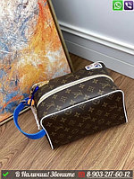 Сумка Louis Vuitton Cloakroom Dopp Kit LV x NBA коричневая