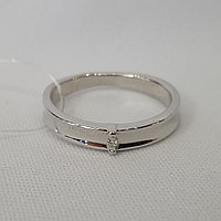 Серебряное кольцо, Бриллиант AQUAMARINE 060127.5 покрыто родием