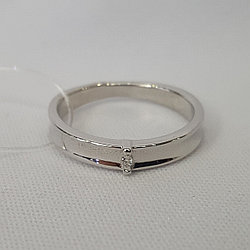 Серебряное кольцо AQUAMARINE 060127.5 покрыто  родием