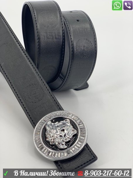Ремень Versace черный - фото 3 - id-p99208099