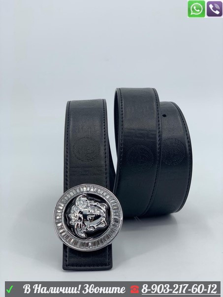Ремень Versace черный - фото 7 - id-p99208099