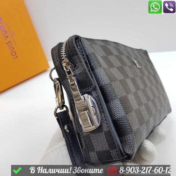 Барсетка Louis Vuitton кожаная - фото 10 - id-p99212962