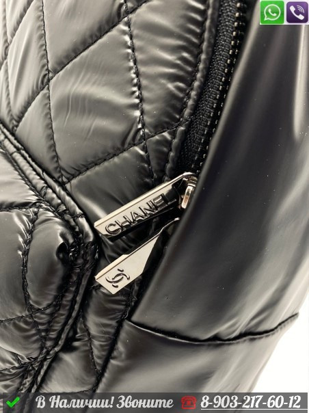 Рюкзак Chanel тканевый черный - фото 8 - id-p99212000