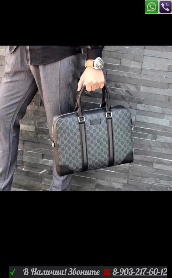 Портфель Gucci GG Supreme черный - фото 9 - id-p99210038