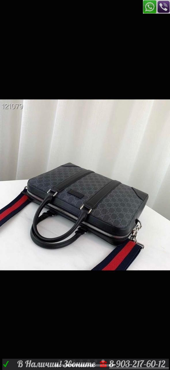 Портфель Gucci GG Supreme черный - фото 10 - id-p99210038