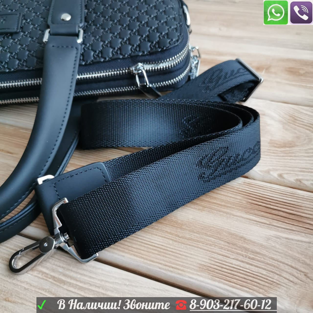 Портфель Gucci кожаный черный - фото 6 - id-p99210040