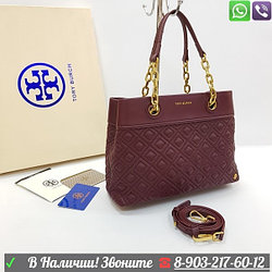 Сумка тоут Tory Burch Бордовый