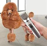 Машинка-триммер с USB-зарядкой для стрижки собак и кошек NIKAI Pet Hair Clipper, фото 4