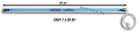 Облучатель бактер. настенный ОБН 1х55 Вт Эконом с лампой Philips TUV 55W + провод 3 м.