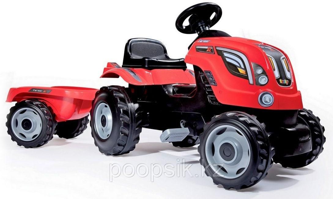 Трактор педальный с прицепом XL, красный