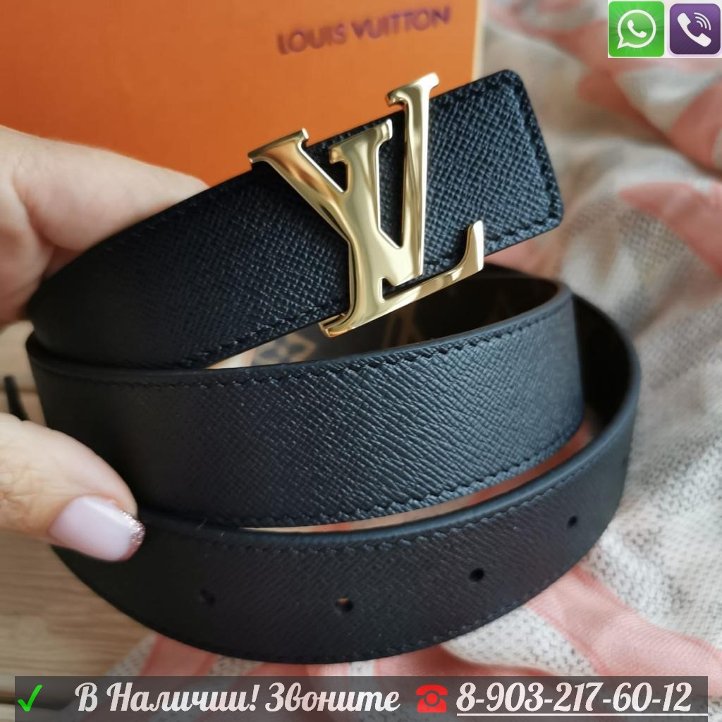 Ремень Louis Vuitton LV Initiales черный - фото 1 - id-p99209698