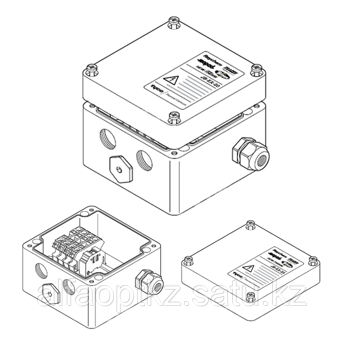 Однофазная соединительная коробка (1xM25 + 3xM20) JB-EX-20 (EE x e)