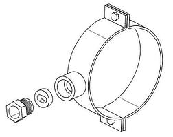 Хомут для ввода кабеля в трубу d=100 мм ТС.12.001
