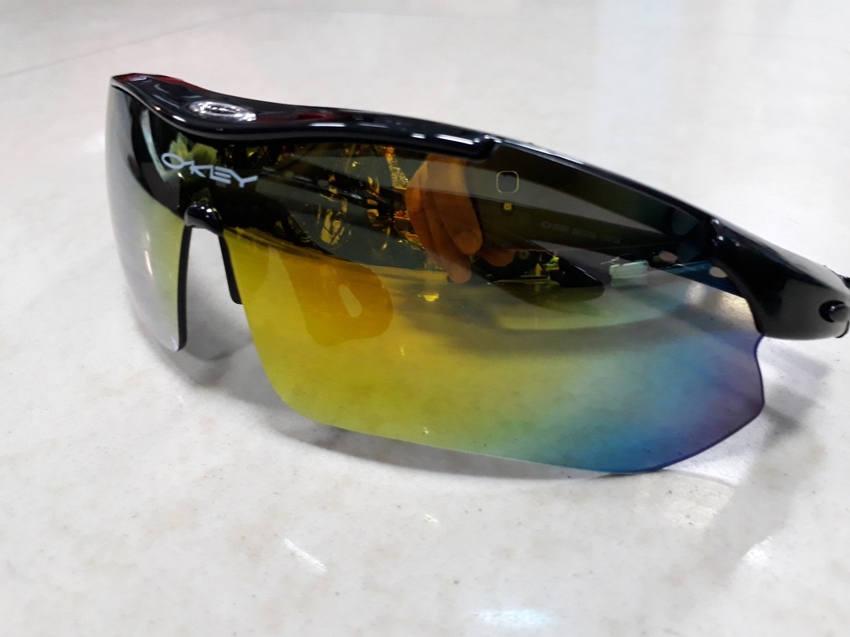 Оригинальные Велосипедные очки "Okley" со съемными линзами. Солнцезащитные. Рассрочка. Kaspi RED, фото 1