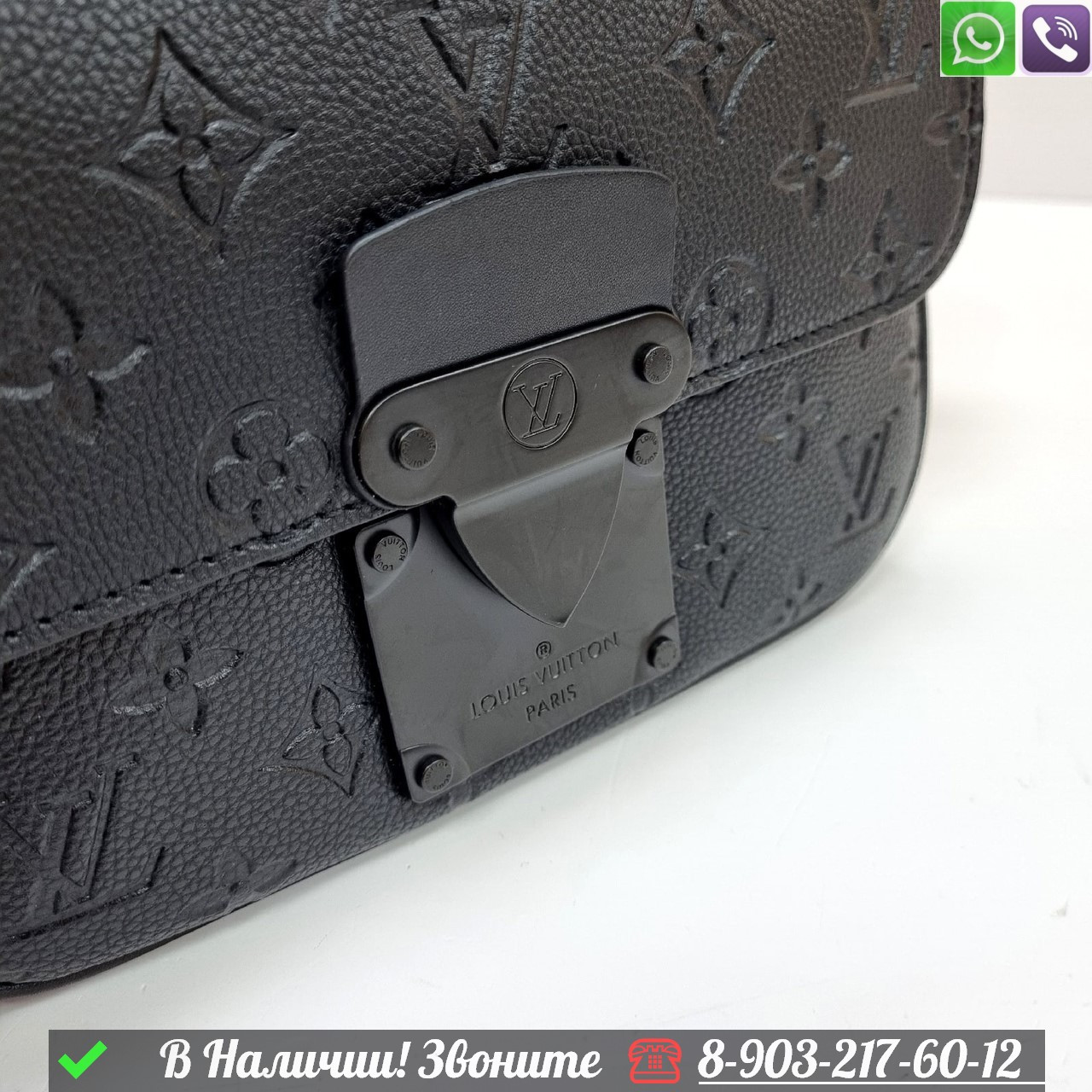 Сумка слинг Louis Vuitton Sling s-lock черная - фото 5 - id-p99230450