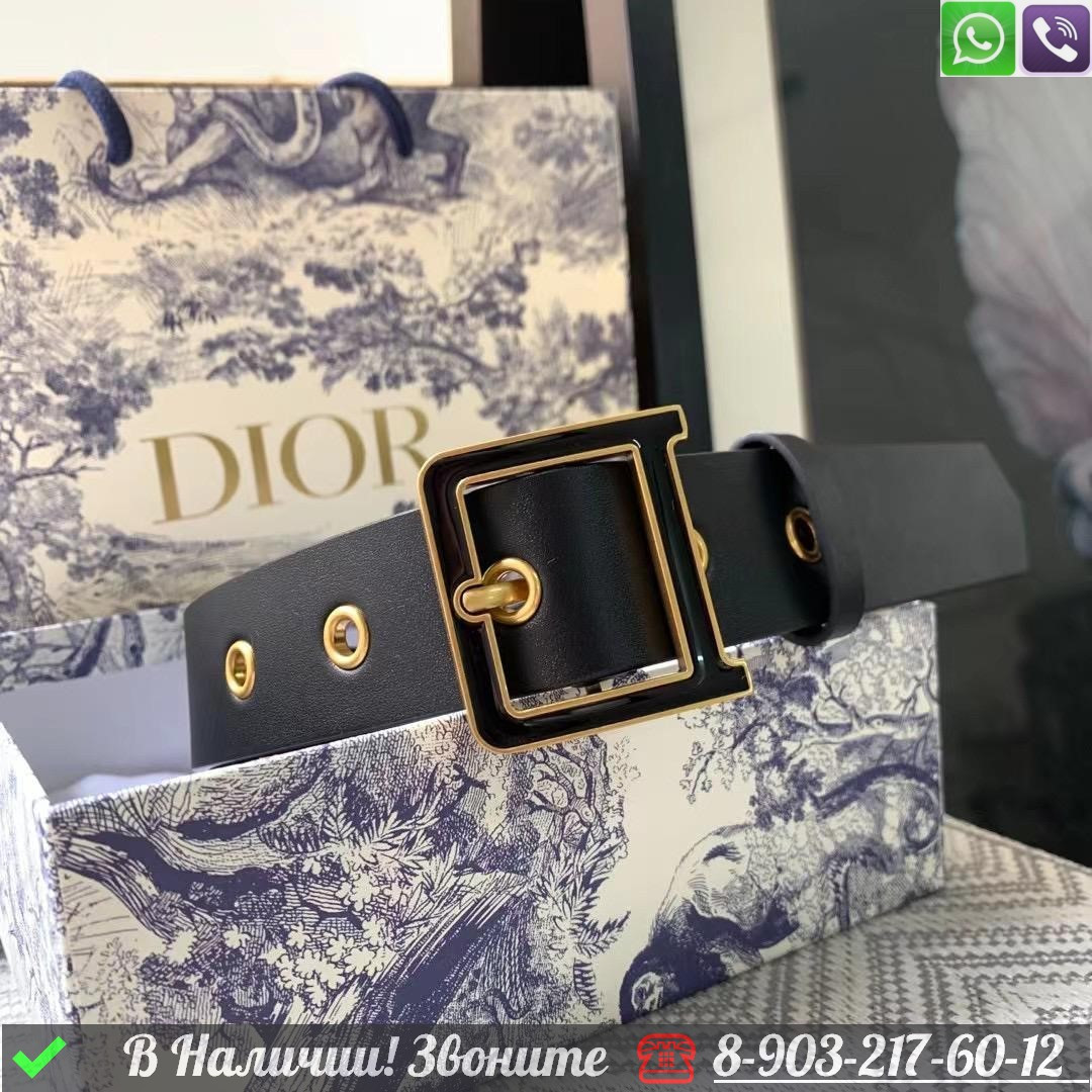 Ремень Dior Diorquake черный - фото 4 - id-p99229446