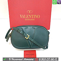 Сумка Valentino Vlogo овальная Зеленый