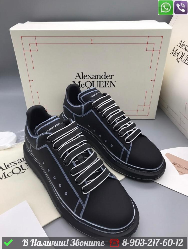 Кроссовки Alexander McQueen кожаные - фото 3 - id-p99228493