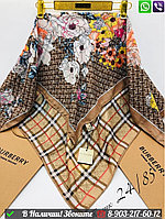 Платок Burberry с цветами Коричневый