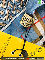Платок Burberry шерстяной с цветочным узором Голубой
