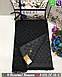 Мужской шарф Gucci Гуччи серый черный с логотипом, фото 8