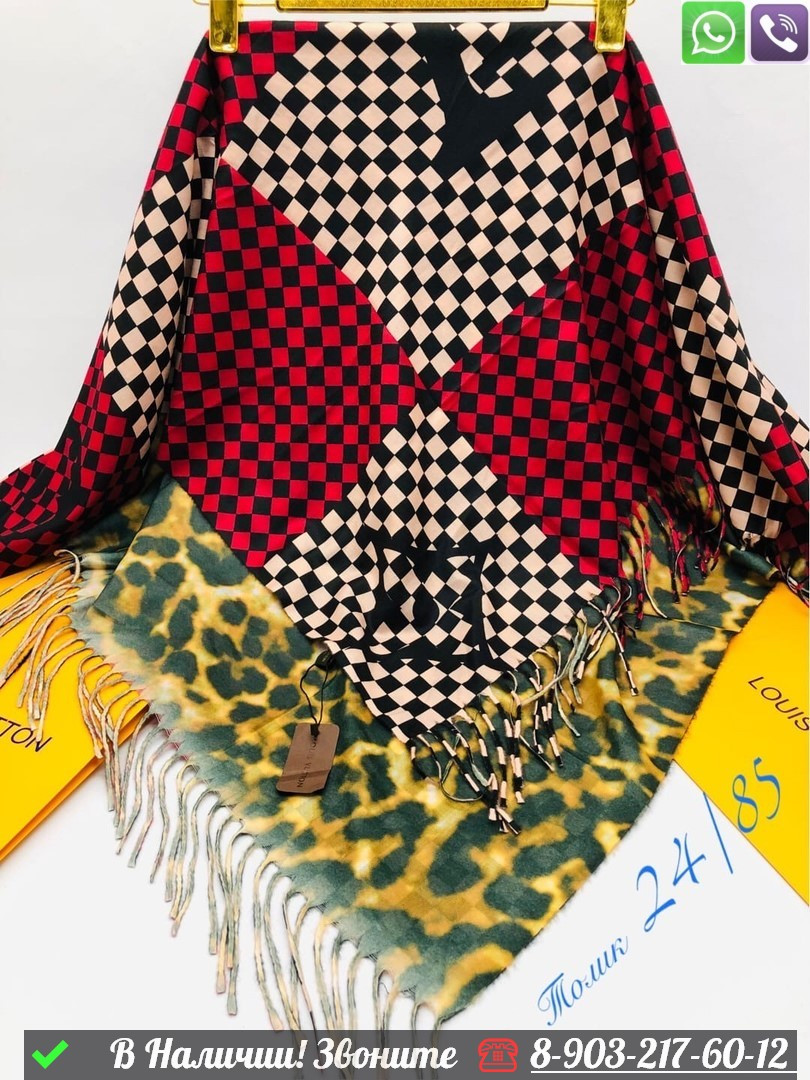 Платок Louis Vuitton шерстяной с геометрическим узором - фото 8 - id-p99233529