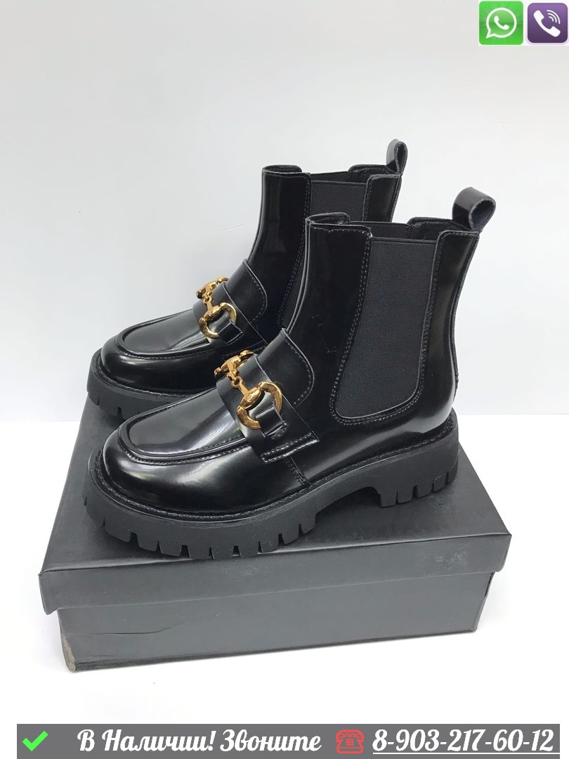 Ботинки Gucci черные - фото 9 - id-p99231536