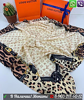 Шелковый Платок Louis Vuitton Луи Витон С замочками Голубой