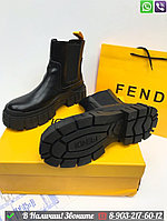 Ботинки Fendi кожаные черные