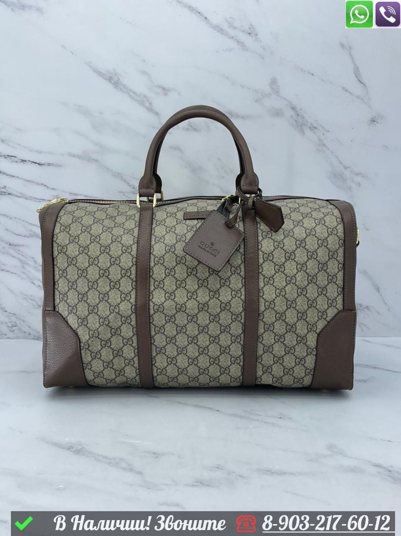 Дорожная сумка Gucci с логотипом - фото 3 - id-p99229547