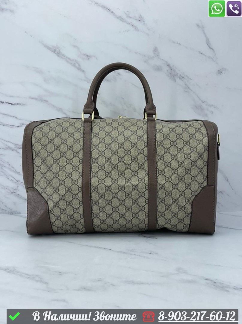 Дорожная сумка Gucci с логотипом - фото 4 - id-p99229547