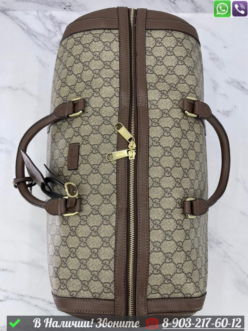 Дорожная сумка Gucci с логотипом - фото 7 - id-p99229547