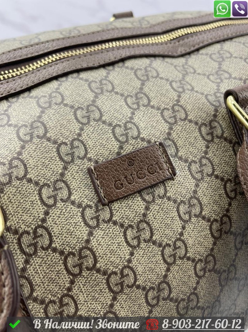 Дорожная сумка Gucci с логотипом - фото 8 - id-p99229547