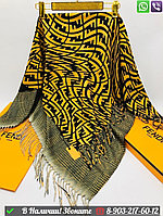 Платок Fendi шерстяной с логотипом Желтый
