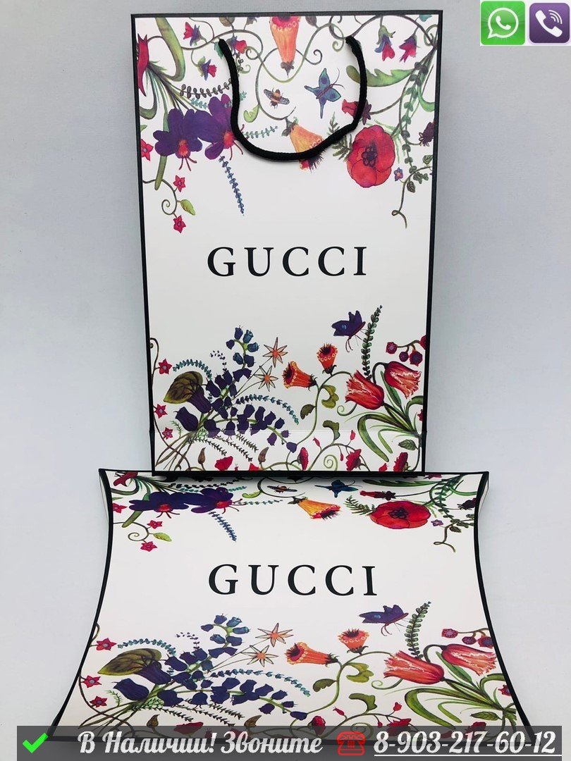 Палантин Gucci кашемировый с цветочными принтами - фото 9 - id-p99233547