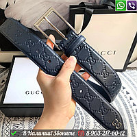 Ремень Gucci кожаный черный