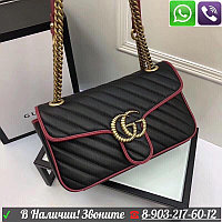 Сумка Gucci Marmont Chevron Гуччи клатч