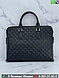 Деловая сумка Louis Vuitton черная буквами LV, фото 4